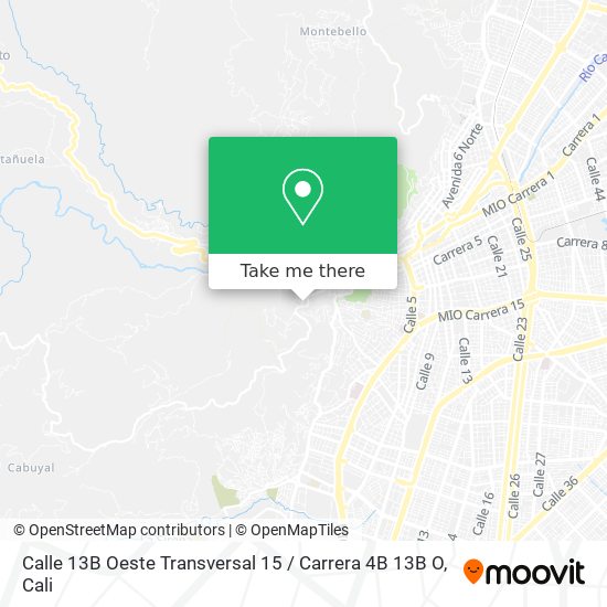 Calle 13B Oeste Transversal 15 / Carrera 4B 13B O map