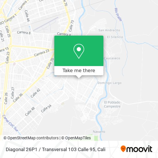 Diagonal 26P1 / Transversal 103 Calle 95 map