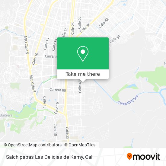Salchipapas Las Delicias de Kamy map