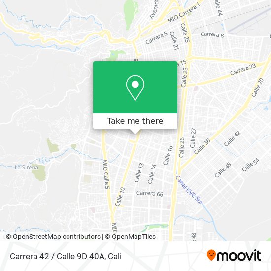 Carrera 42 / Calle 9D 40A map