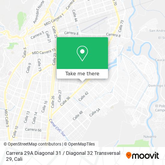Mapa de Carrera 29A Diagonal 31 / Diagonal 32 Transversal 29