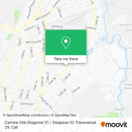 Carrera 29A Diagonal 31 / Diagonal 32 Transversal 29 map