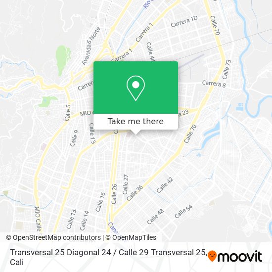 Mapa de Transversal 25 Diagonal 24 / Calle 29 Transversal 25