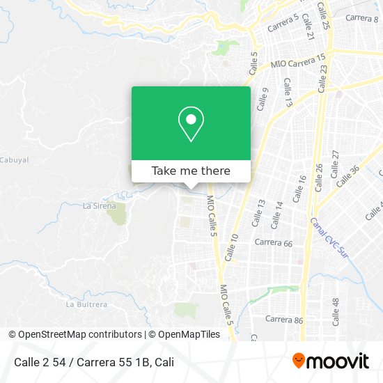 Mapa de Calle 2 54 / Carrera 55 1B