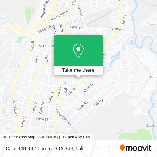 Mapa de Calle 34B 33 / Carrera 33A 34B