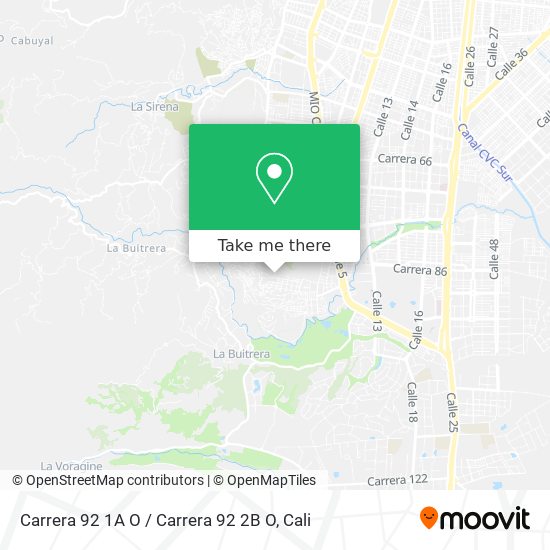 Carrera 92 1A O / Carrera 92 2B O map