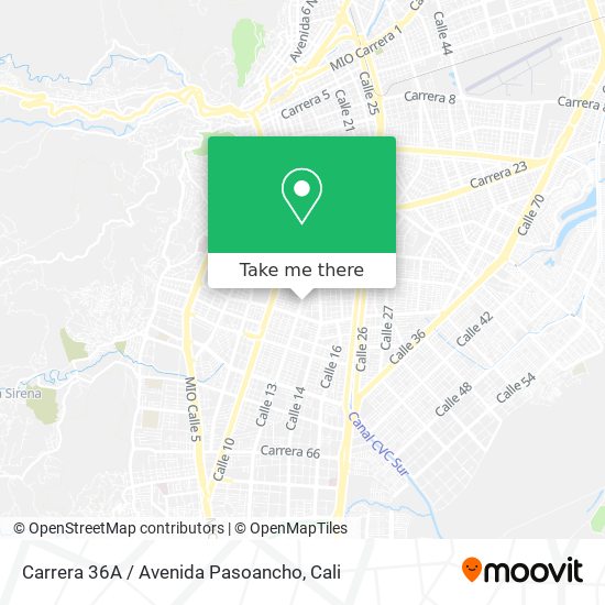 Carrera 36A / Avenida Pasoancho map