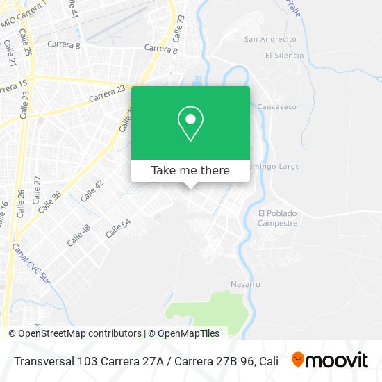 Mapa de Transversal 103 Carrera 27A / Carrera 27B 96
