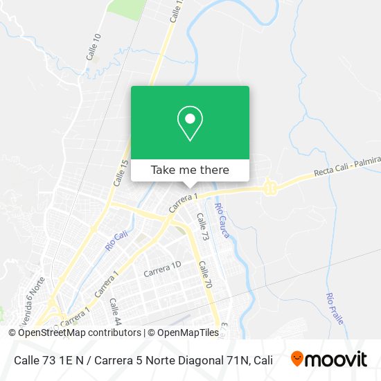 Calle 73 1E N / Carrera 5 Norte Diagonal 71N map