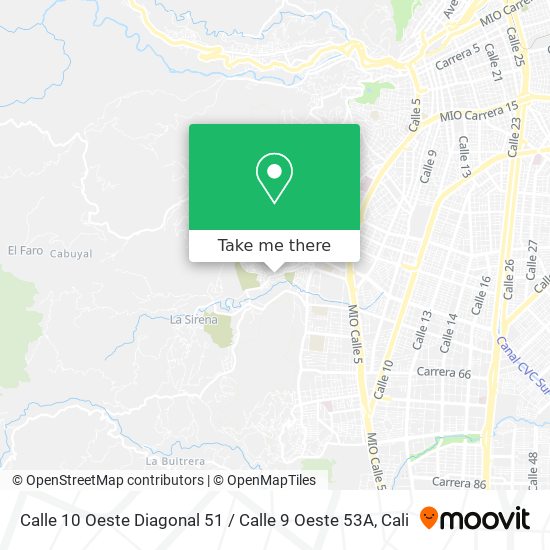 Mapa de Calle 10 Oeste Diagonal 51 / Calle 9 Oeste 53A
