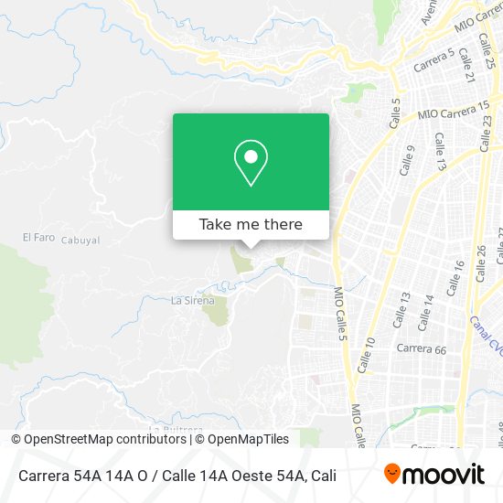 Carrera 54A 14A O / Calle 14A Oeste 54A map