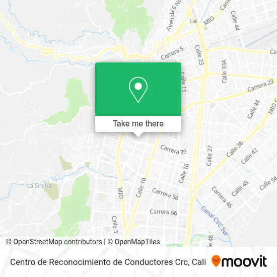 Centro de Reconocimiento de Conductores Crc map