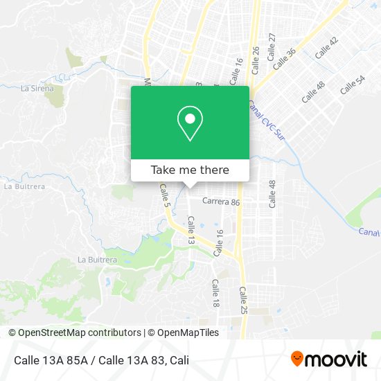 Mapa de Calle 13A 85A / Calle 13A 83