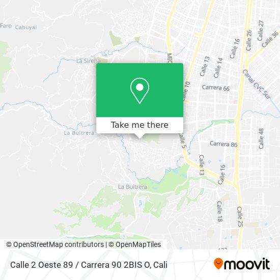 Mapa de Calle 2 Oeste 89 / Carrera 90 2BIS O