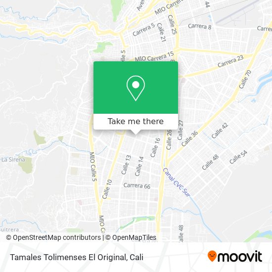 Mapa de Tamales Tolimenses El Original