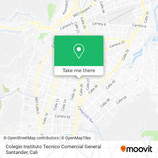Mapa de Colegio Instituto Tecnico Comercial General Santander