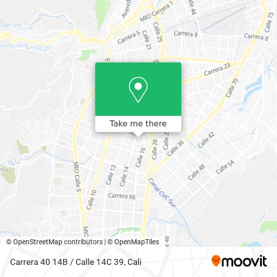 Mapa de Carrera 40 14B / Calle 14C 39