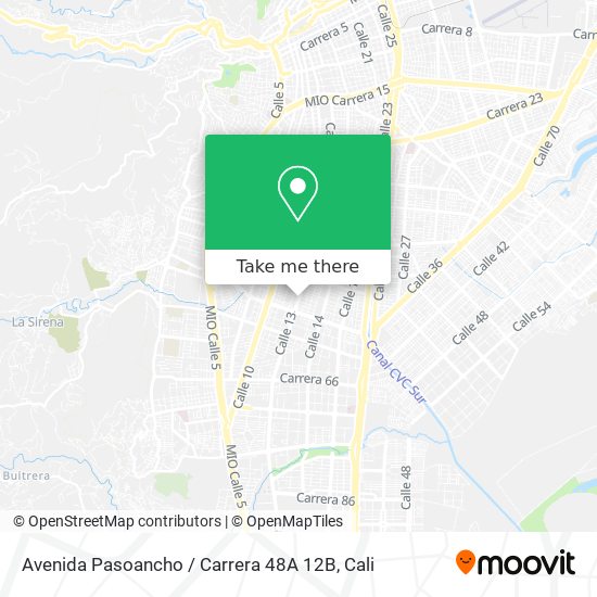Mapa de Avenida Pasoancho / Carrera 48A 12B
