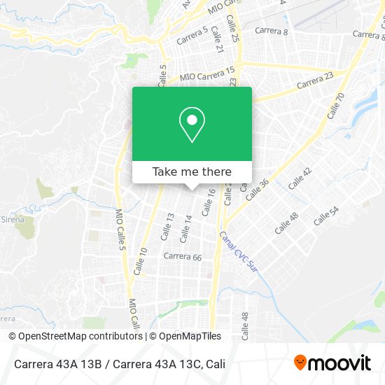 Carrera 43A 13B / Carrera 43A 13C map