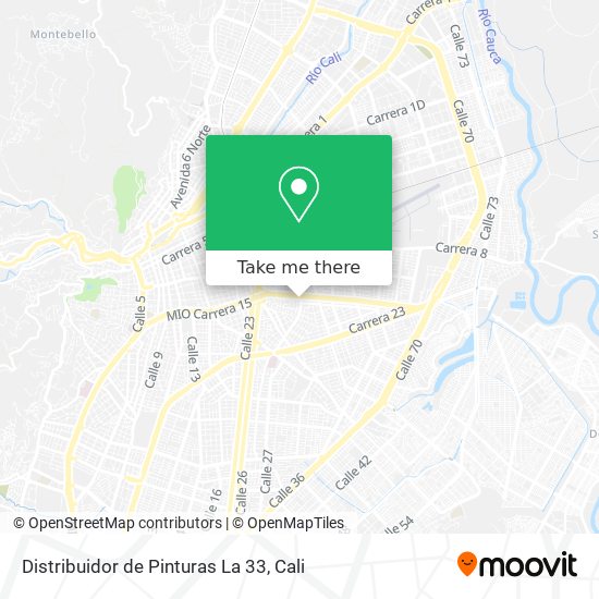 Distribuidor de Pinturas La 33 map
