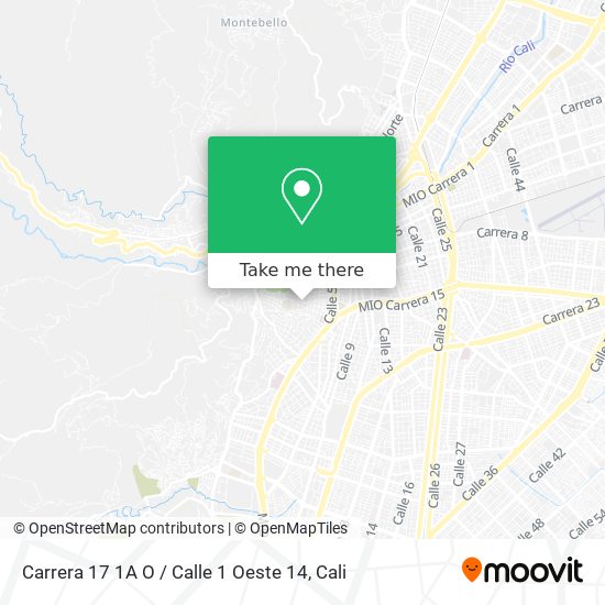 Carrera 17 1A O / Calle 1 Oeste 14 map