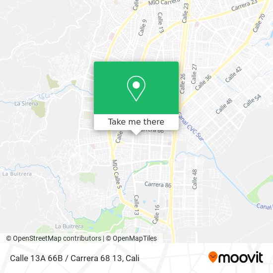 Mapa de Calle 13A 66B / Carrera 68 13
