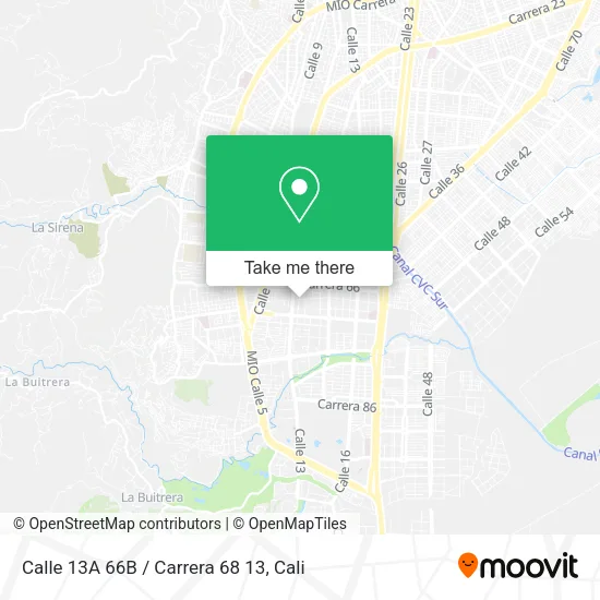 Calle 13A 66B / Carrera 68 13 map