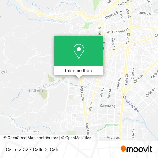 Mapa de Carrera 52 / Calle 3