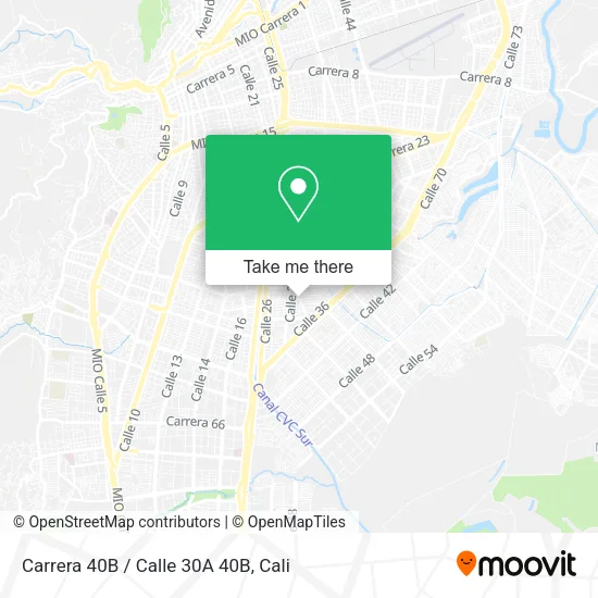 Carrera 40B / Calle 30A 40B map