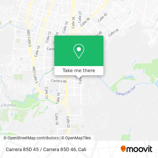Carrera 85D 45 / Carrera 85D 46 map