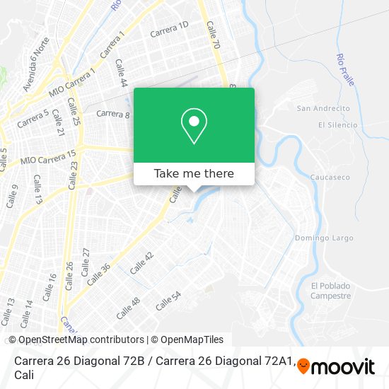 Mapa de Carrera 26 Diagonal 72B / Carrera 26 Diagonal 72A1