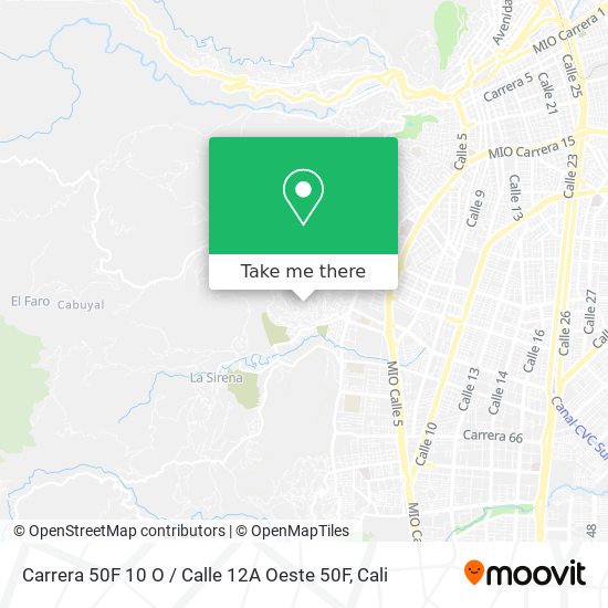 Carrera 50F 10 O / Calle 12A Oeste 50F map