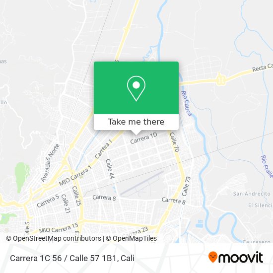 Mapa de Carrera 1C 56 / Calle 57 1B1