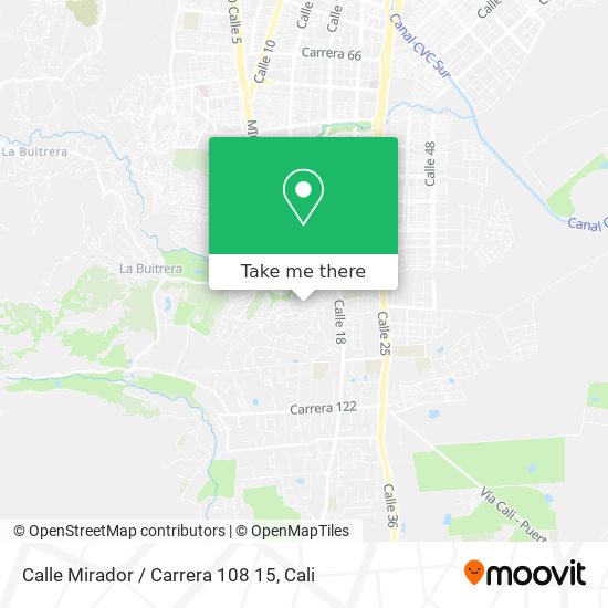 Calle Mirador / Carrera 108 15 map