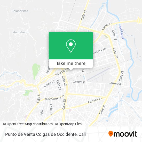 Punto de Venta Colgas de Occidente map