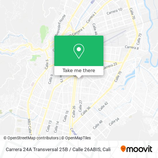 Mapa de Carrera 24A Transversal 25B / Calle 26ABIS