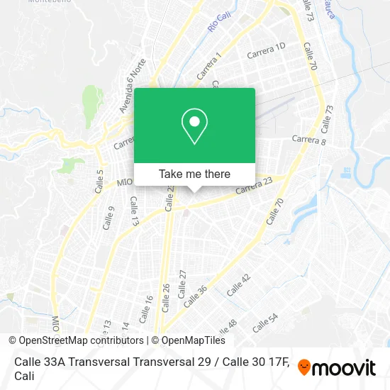 Mapa de Calle 33A Transversal Transversal 29 / Calle 30 17F