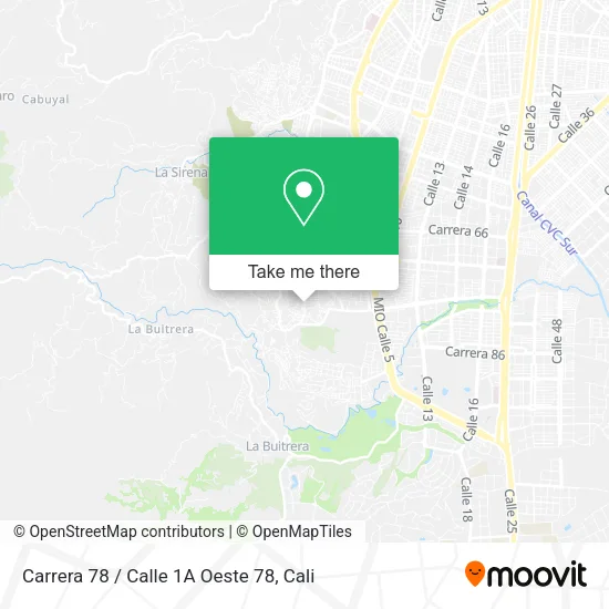 Carrera 78 / Calle 1A Oeste 78 map