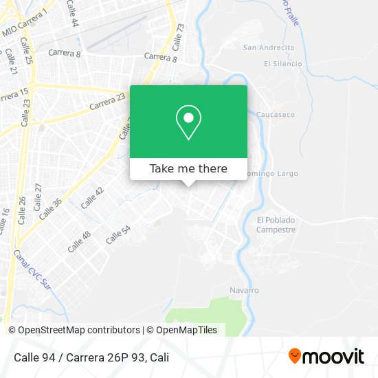 Mapa de Calle 94 / Carrera 26P 93