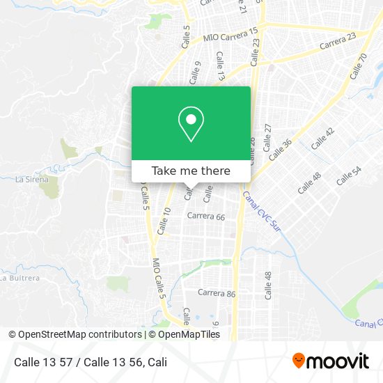 Mapa de Calle 13 57 / Calle 13 56