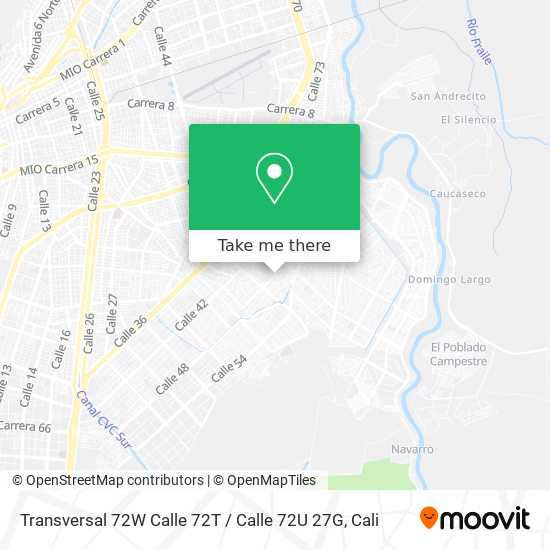 Mapa de Transversal 72W Calle 72T / Calle 72U 27G