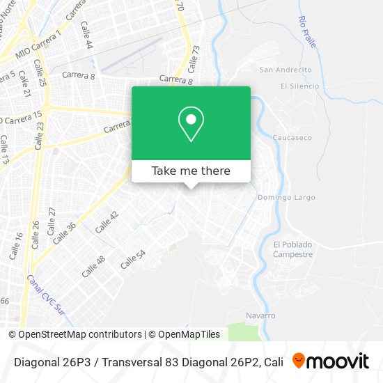 Diagonal 26P3 / Transversal 83 Diagonal 26P2 map