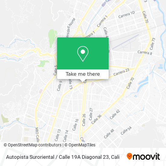 Mapa de Autopista Suroriental / Calle 19A Diagonal 23