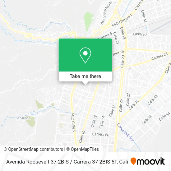 Mapa de Avenida Roosevelt 37 2BIS / Carrera 37 2BIS 5F