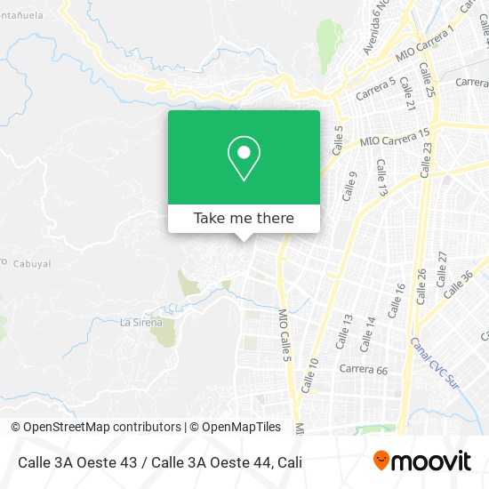 Calle 3A Oeste 43 / Calle 3A Oeste 44 map