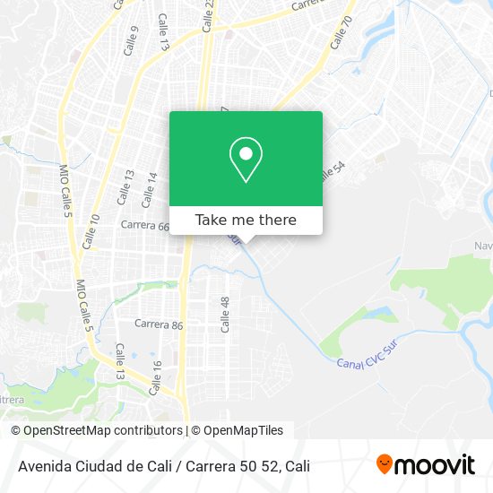 Mapa de Avenida Ciudad de Cali / Carrera 50 52