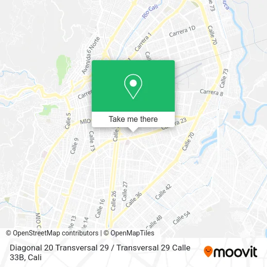 Mapa de Diagonal 20 Transversal 29 / Transversal 29 Calle 33B