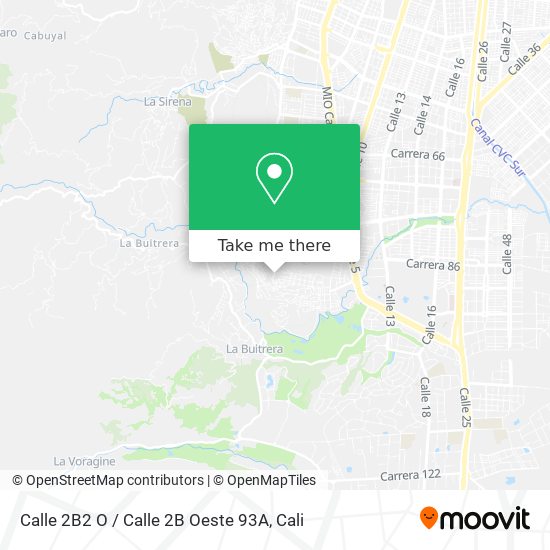 Calle 2B2 O / Calle 2B Oeste 93A map