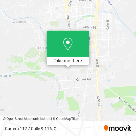 Mapa de Carrera 117 / Calle 9 116