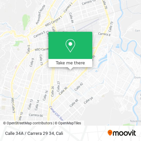 Mapa de Calle 34A / Carrera 29 34